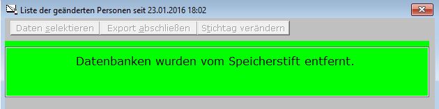 Bild von der Bestätigung, dass die Übertragung abgeschlossen wurde.