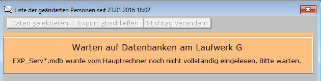 Bild vom Programm mit abgeschlossenem Export